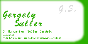 gergely suller business card